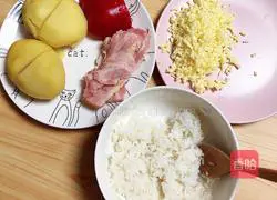 Bacon Potato Rice Pizza Recipe Illustration 3