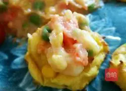 Illustration of how to make Ice and Fire Mashed Potatoes (Ice Corn Mashed Potatoes and Baked Mashed Potatoes) 9