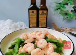 Illustration of how to cook asparagus and shrimps 16