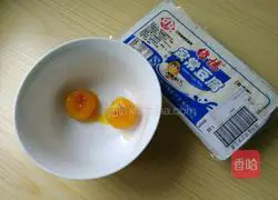 Illustration of how to make crab roe tofu 1