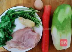 Illustration of how to make chicken and radish meatballs (not blanched) 1