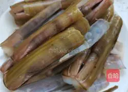 Illustration of how to make steamed razor clams 6