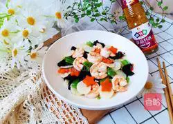 Illustration of how to stir-fry yam and shrimp 13