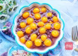 Illustration of how to make blood-tonifying red bean, pumpkin and glutinous rice balls 14