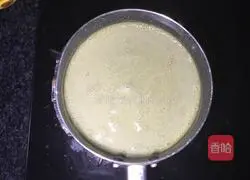 Illustration of how to make matcha red bean mousse 7