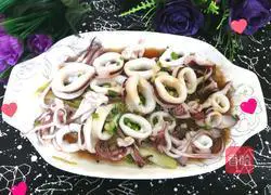 Illustration of how to make steamed squid 9