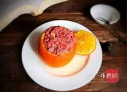 Illustration of how to make steamed pork with orange spice powder 12