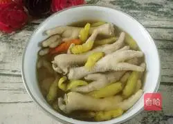 How to make homemade chicken feet with pickled pepper Illustration of how to do it 1