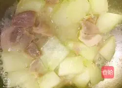 Illustration of how to make braised winter melon with bacon, shrimps and skin 4