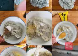 Cantonese style pan-fried braised shrimp and stuffed broccoli with glue 4