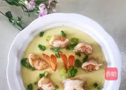 Shrimp and eggs Illustration of how to make soup 11