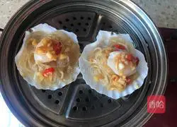 Steamed scallops with garlic vermicelli Practice illustration 9