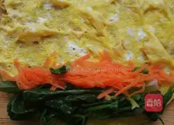 [Lantern Festival on the 15th day of the first lunar month] Egg and spinach roll recipe illustration 7