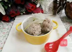 Illustration of how to cook winter melon meatballs 5