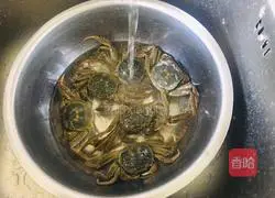 Illustration of how to make steamed rice field crab 1