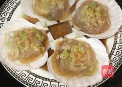 Illustration of how to make vermicelli scallops with scallion oil 7