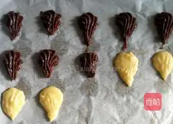 Illustration of how to make two-color swan puffs 7