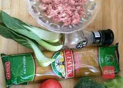 Illustration of how to make meatball pasta 1