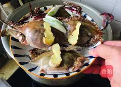 Illustration of how to make steamed prawn crab 2