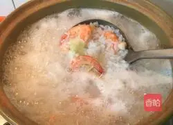 Illustration of how to make scallop and seafood porridge 7