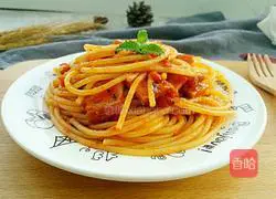 Illustration of how to make tomato and bacon pasta 11