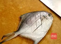 Illustration of grilled silver pomfret 2