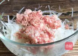 Illustration of how to make steamed radish balls 4