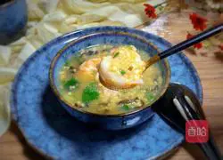 Illustration of how to make shrimp, fungus and millet porridge 12