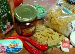  Illustration of how to make pasta (anchovy and tomato dried butterfly noodles) 1