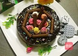 Illustration of how to make dark chocolate mousse cake 14