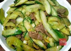 Cucumber stir-fried beef Illustration of how to do it 14