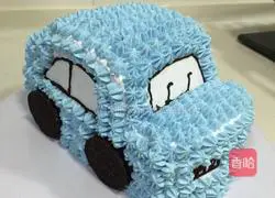 Illustration of how to make car cream cake 18