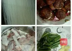Illustration of how to make chicken stewed mushroom vermicelli 1