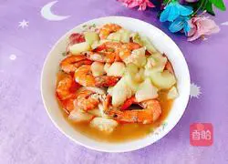 Illustration of how to make fried shrimps with zucchini 11