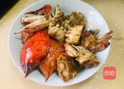 Illustration of how to make green onion and ginger prawn crab 3