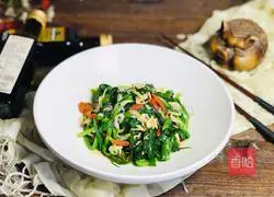 Illustration of how to make fried leeks and shrimps 8