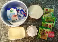 Illustration of how to make colorful yogurt mousse 1