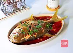 Illustration of how to make steamed golden pomfret 12