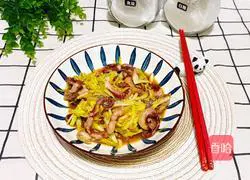 Illustration of how to make garlic-yellow fried squid tentacles 16