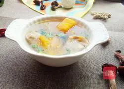 Illustration of how to make pork ribs and pumpkin soup 7