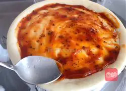 Illustration of how to make Italian cheese and beef pizza (air fryer version) 3