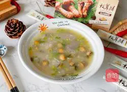 Illustration of how to make baby abalone and taro porridge 16