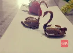 Illustration of how to make black swan puffs 12