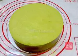 Illustration of how to make matcha mousse cake 13
