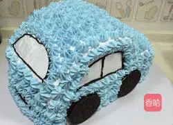 Illustration of how to make car cream cake 17