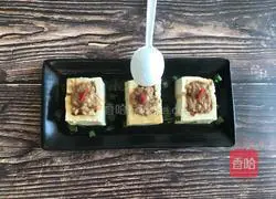 Illustration of how to make tofu stuffed with meat 6