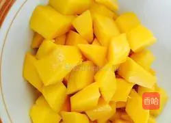 Mango Liquid Heart Illustration of how to make mousse cake 6