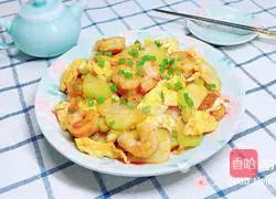 Illustration of how to make tomato sauce, chayote and shrimp 16