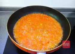 Illustration of how to make tomato sauce pasta 7