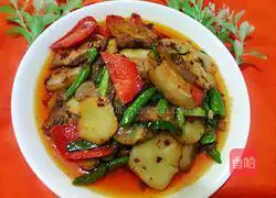 Illustration of how to make potato twice-cooked pork 16